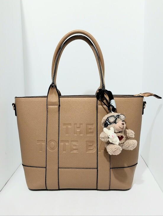 Tote Bag Handbags - Tote Bag With Teddy Charm & Matching Wallet